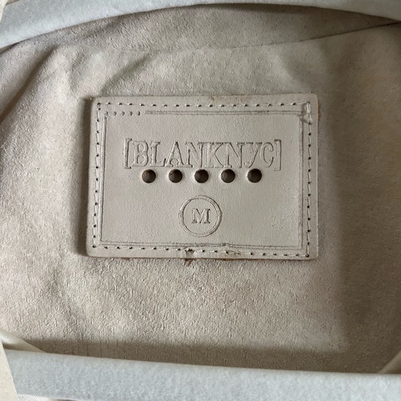 Blanknyc Suede Moto Jacket Medium Leather Sand Tan Biker Cropped whimsygoth Rock - Picture 4 of 16